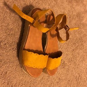 Yellow Platform Sandals